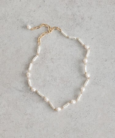 アジャスタブルパールMIXネックレス