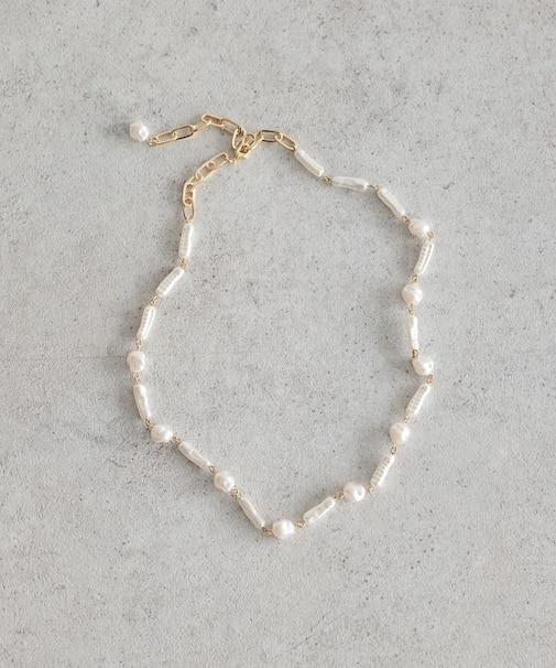 アジャスタブルパールMIXネックレス