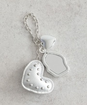 ハートモチーフミラー付きチャーム