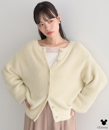 Disney/ポイントミッキーラメシャギーカーデ