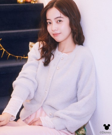 Disney/ポイントミッキーラメシャギーカーデ