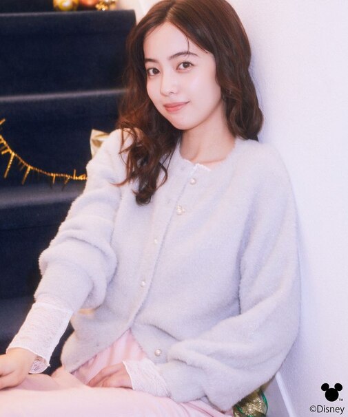 Disney/ポイントミッキーラメシャギーカーデ