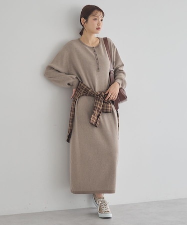 ソウバリヘンリーニットワンピース