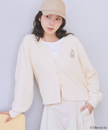 miffy/earth モコモコカーディガン