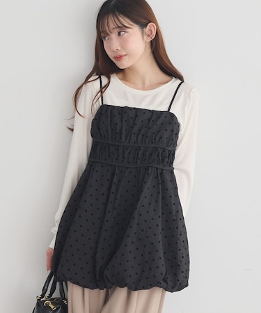 ドットバルーンキャミチュニック