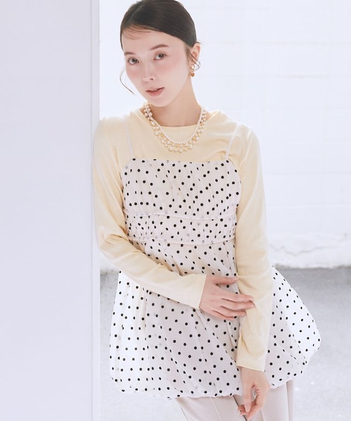 ドットバルーンキャミチュニック｜アースミュージックアンドエコロジー