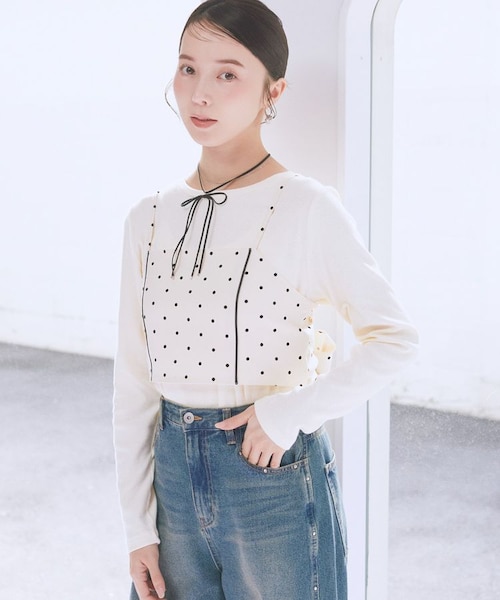 2WAYドットリボンビスチェ｜アースミュージックアンドエコロジーの通販