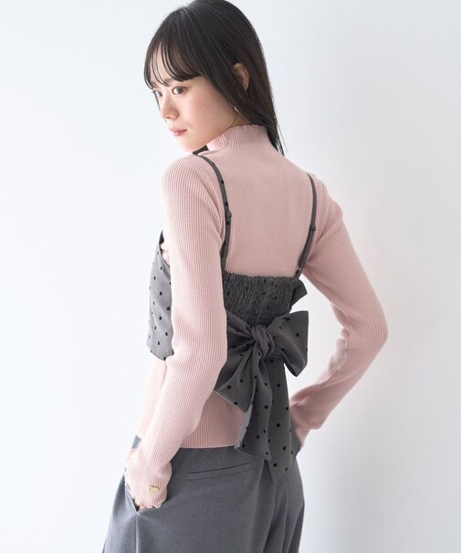 2WAYドットリボンビスチェ