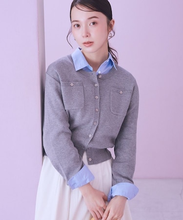 ダブルポケットカーディガン