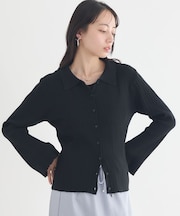 レギュラーカラーニットカーディガン