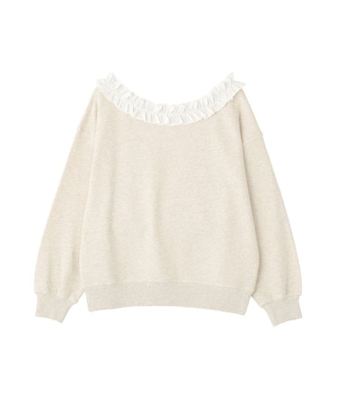 フリルオフショルウラケスウェット