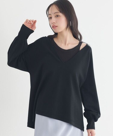 ディープVネックプルオーバー