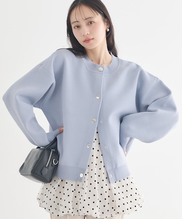 メタルボタンカーディガン