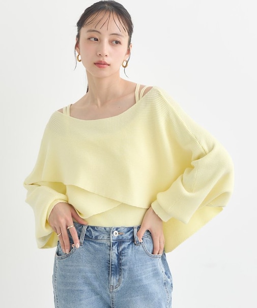 SET2点クロスニット＋キャミソール