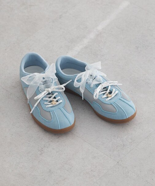 チャーム付きWリボンスニーカー