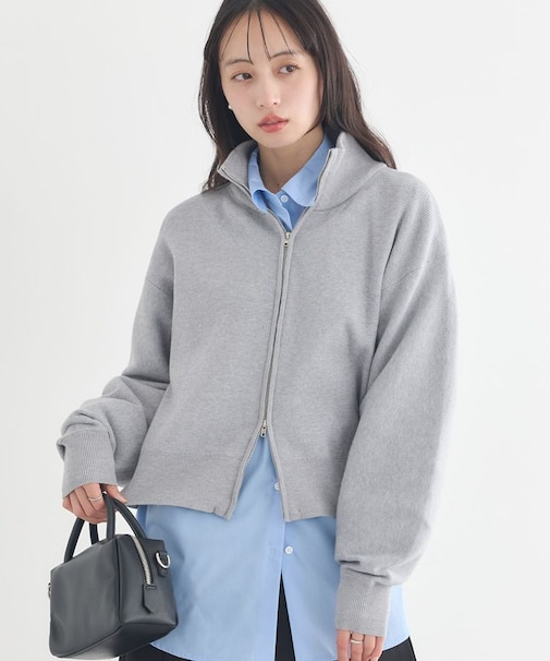 ダブルジップカーディガン