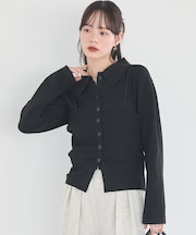 襟付きニットアンサンブル