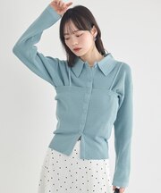 襟付きニットアンサンブル