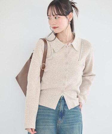 襟付きニットアンサンブル