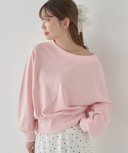 裾スリット裏毛プルオーバー