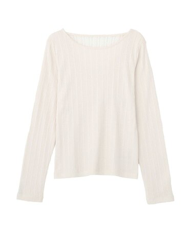 ランダムチェーンリブバックレースプルオーバー