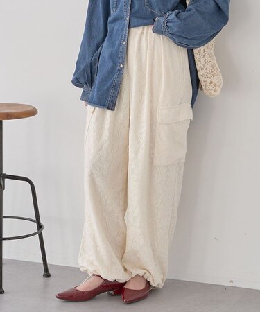 総レースカーゴパンツ