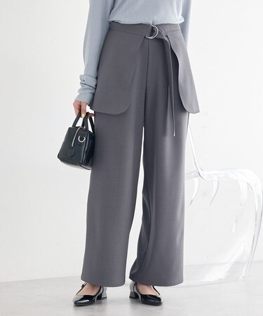 ラップスカート付きパンツ