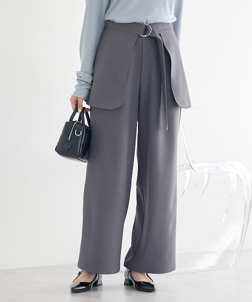 ラップスカート付きパンツ