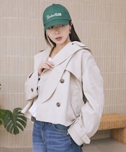 2WAYフードショートフレアトレンチ