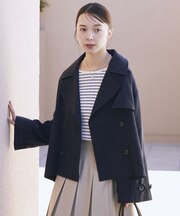 2WAYフードショートフレアトレンチ