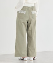 ポケットレースカラーパンツ