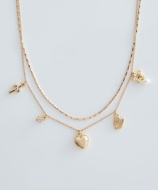 レター2連ネックレス