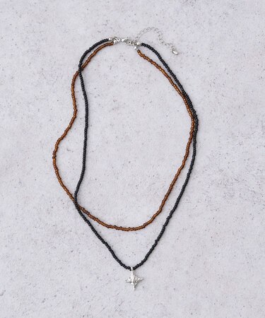 ビーズ2連ネックレス