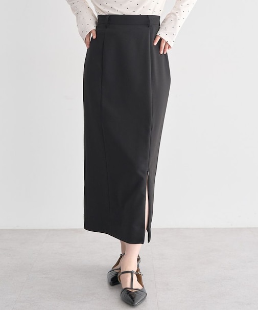 ジップスリットIラインスカート