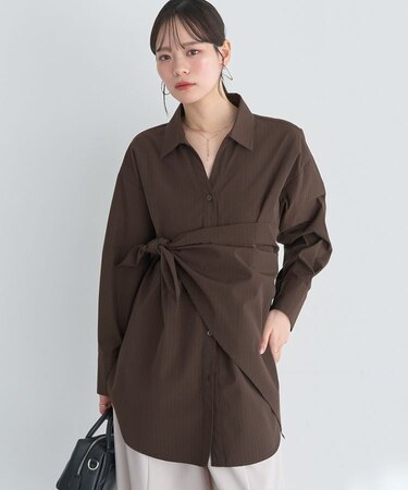 スカーフ付きスキッパーシャツ