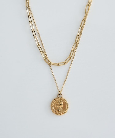 【ステンレス】2SET コインネックレス