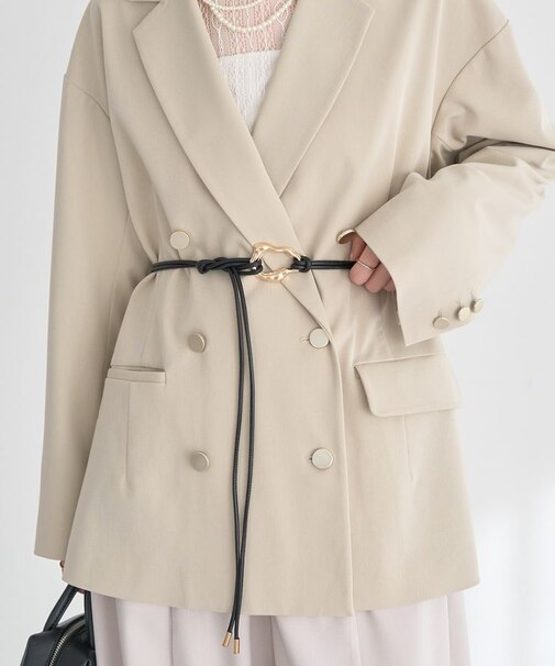 ニュアンスバックルサッシュベルト