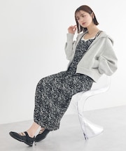 フラワーバッククロスキャミワンピース