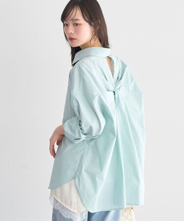 バックツイストオーバーシャツ