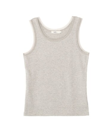 エッジチュールラメテレコタンクトップ