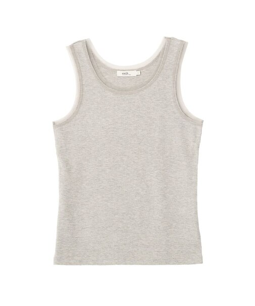 エッジチュールラメテレコタンクトップ