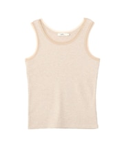 エッジチュールラメテレコタンクトップ