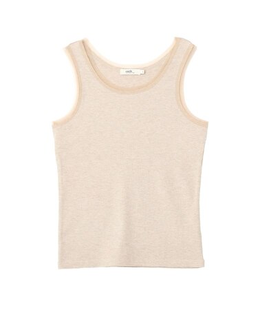 エッジチュールラメテレコタンクトップ