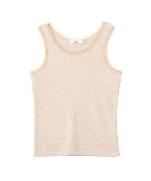 エッジチュールラメテレコタンクトップ