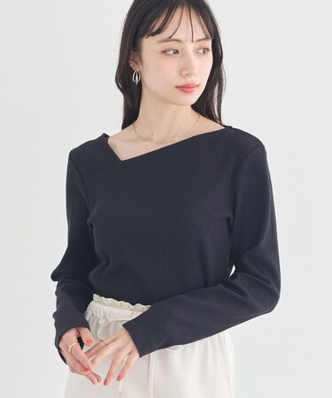 アシメネックリブプルオーバー