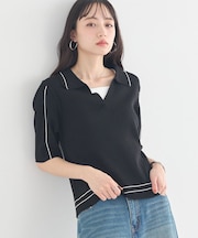 ラインカラーポロニット