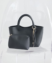 【軽量】チャーム付きミニトートバッグ