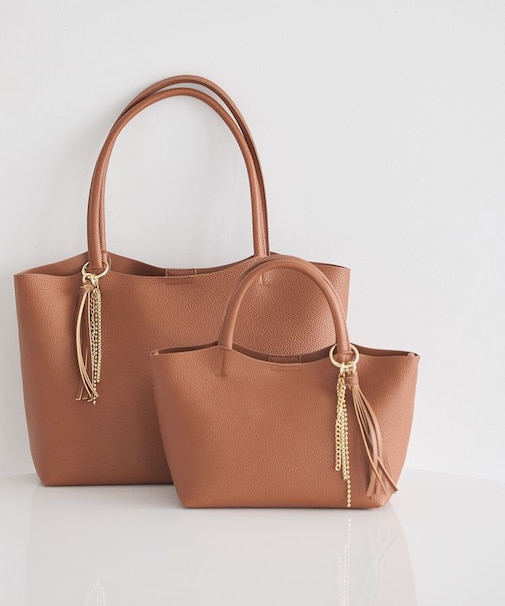 【軽量】チャーム付きミニトートバッグ