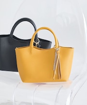 【軽量】チャーム付きミニトートバッグ