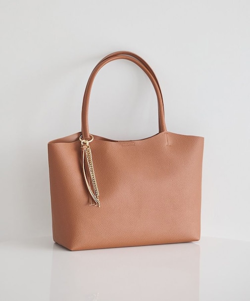 【軽量】チャーム付きトートバッグ